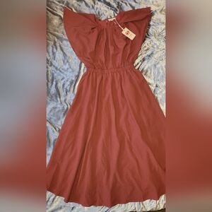 S NEW Entro-The Pippa Dress In Marsala Color,Maxi,Boho,Western,Fall,Pockets